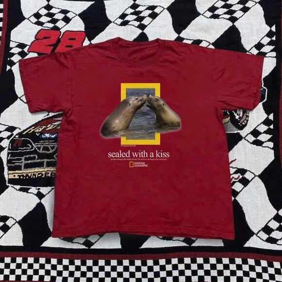 Other - National Geographic Nature T-Shirt Featuring A Red Seal With A Kiss